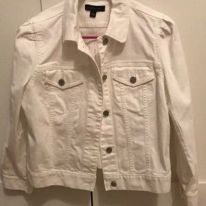 NWT Ann Taylor white denim jacket S orig $139